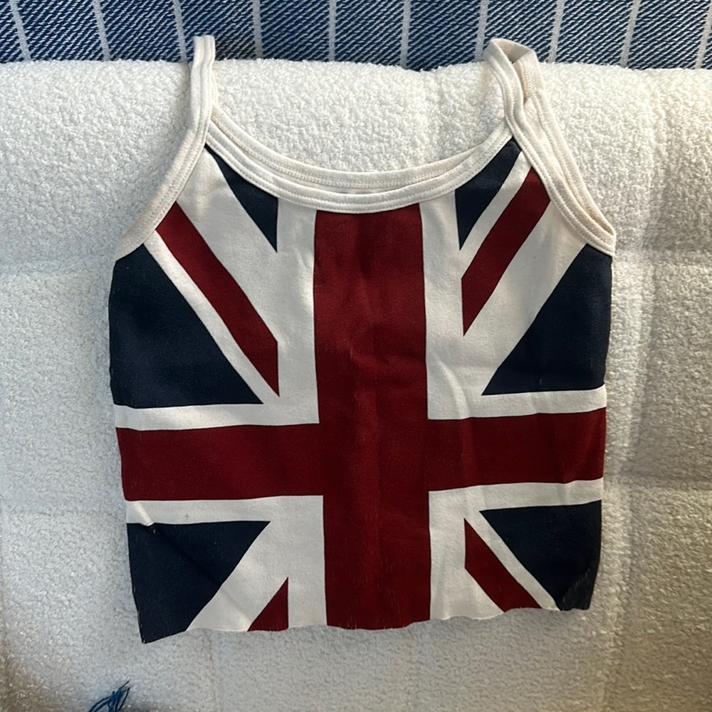 Brandy Melville British flag top